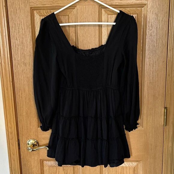 Altar’d State Black Long Sleeve Mini Dress Small - Picture 6 of 8